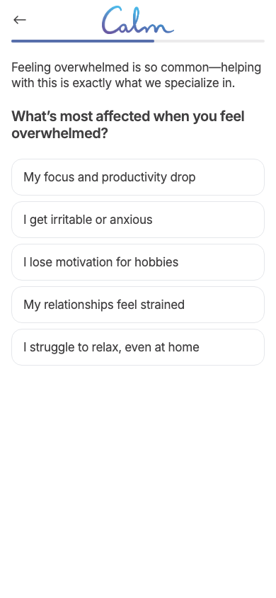 Step 6: Quiz Overwhelm Impact