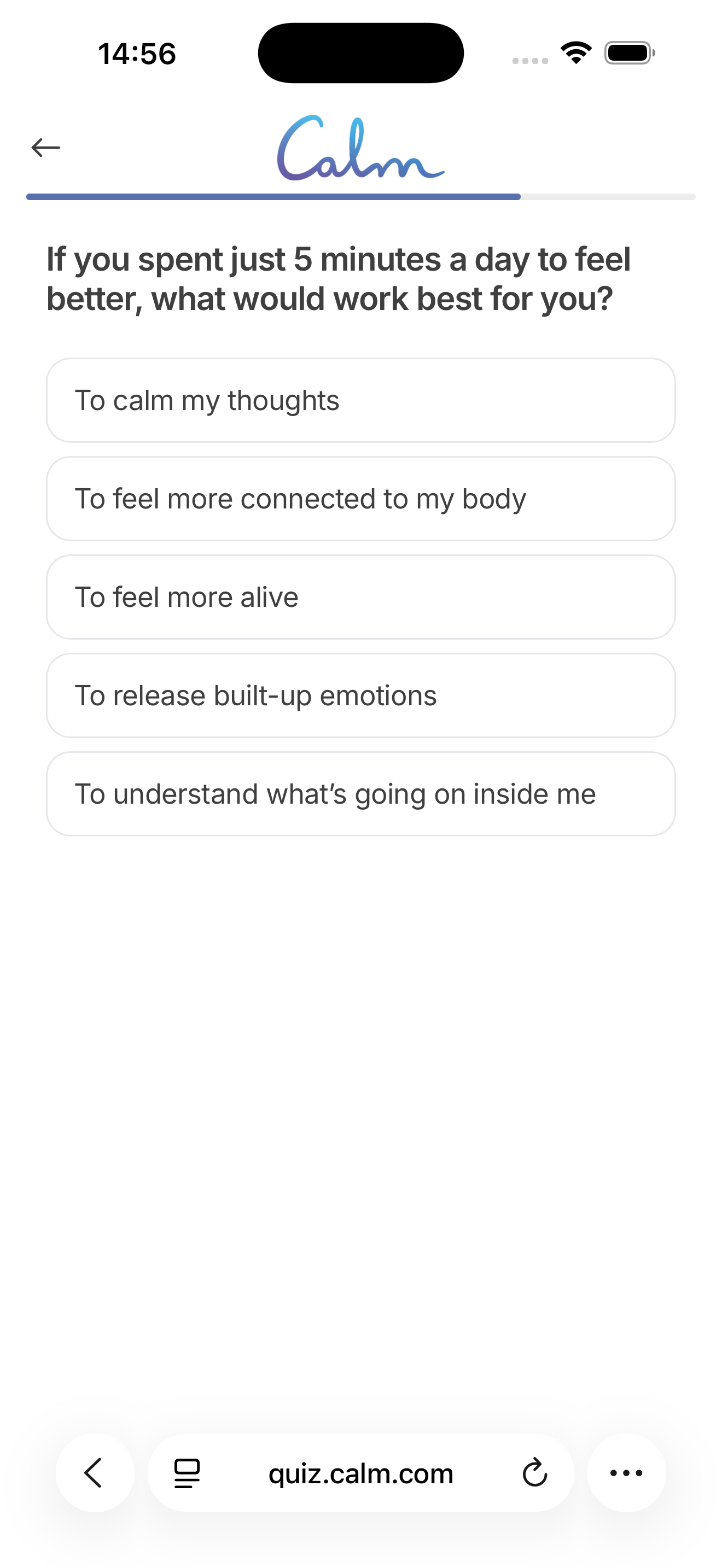 Step 14: Quiz 5min Goal