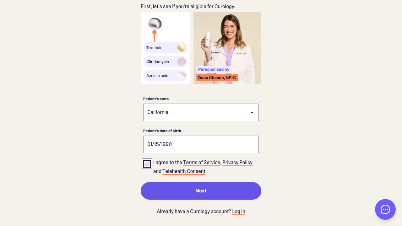 Step 2: Welcome Filled