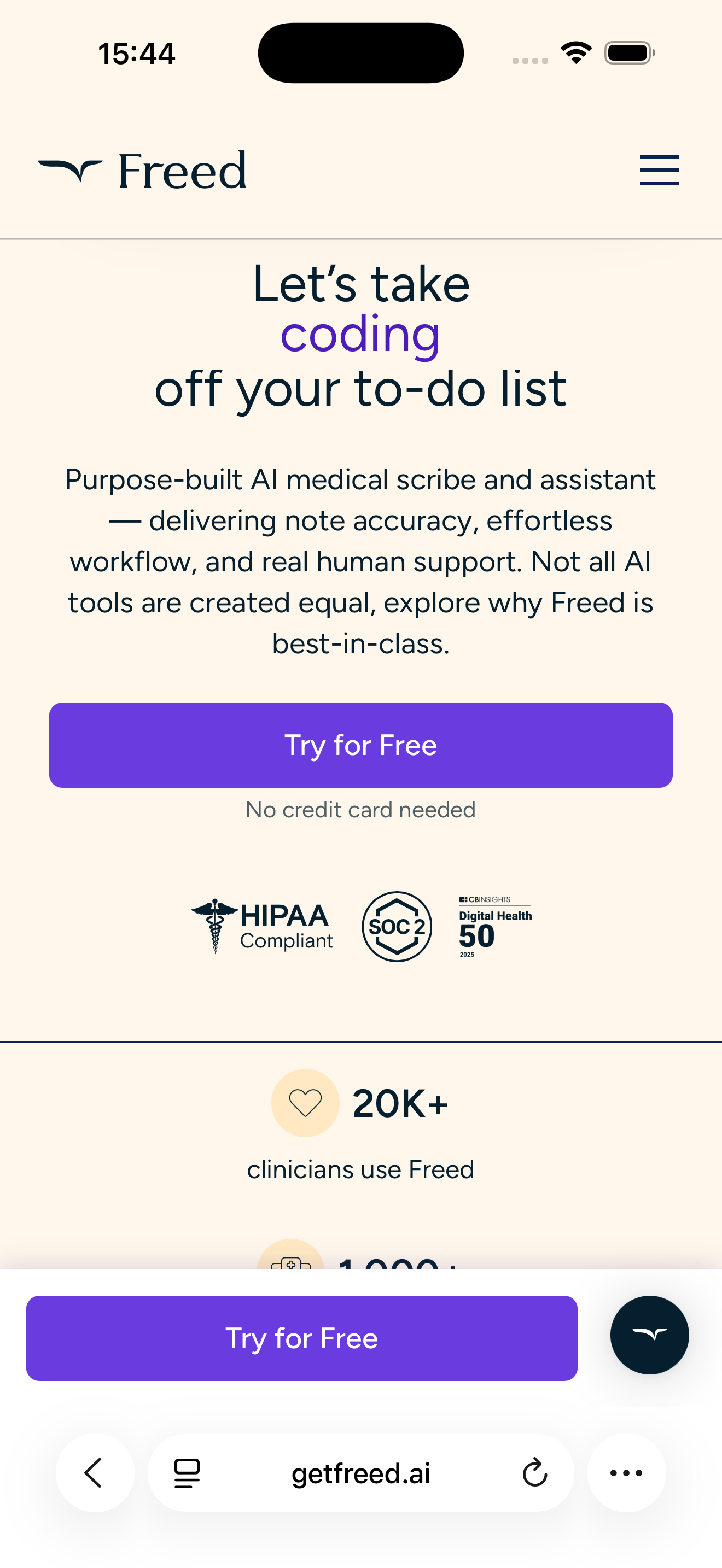 Step 2: Landing Scroll