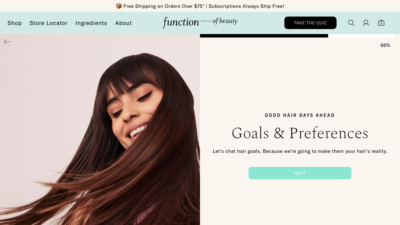 Step 16: Quiz Goals Main