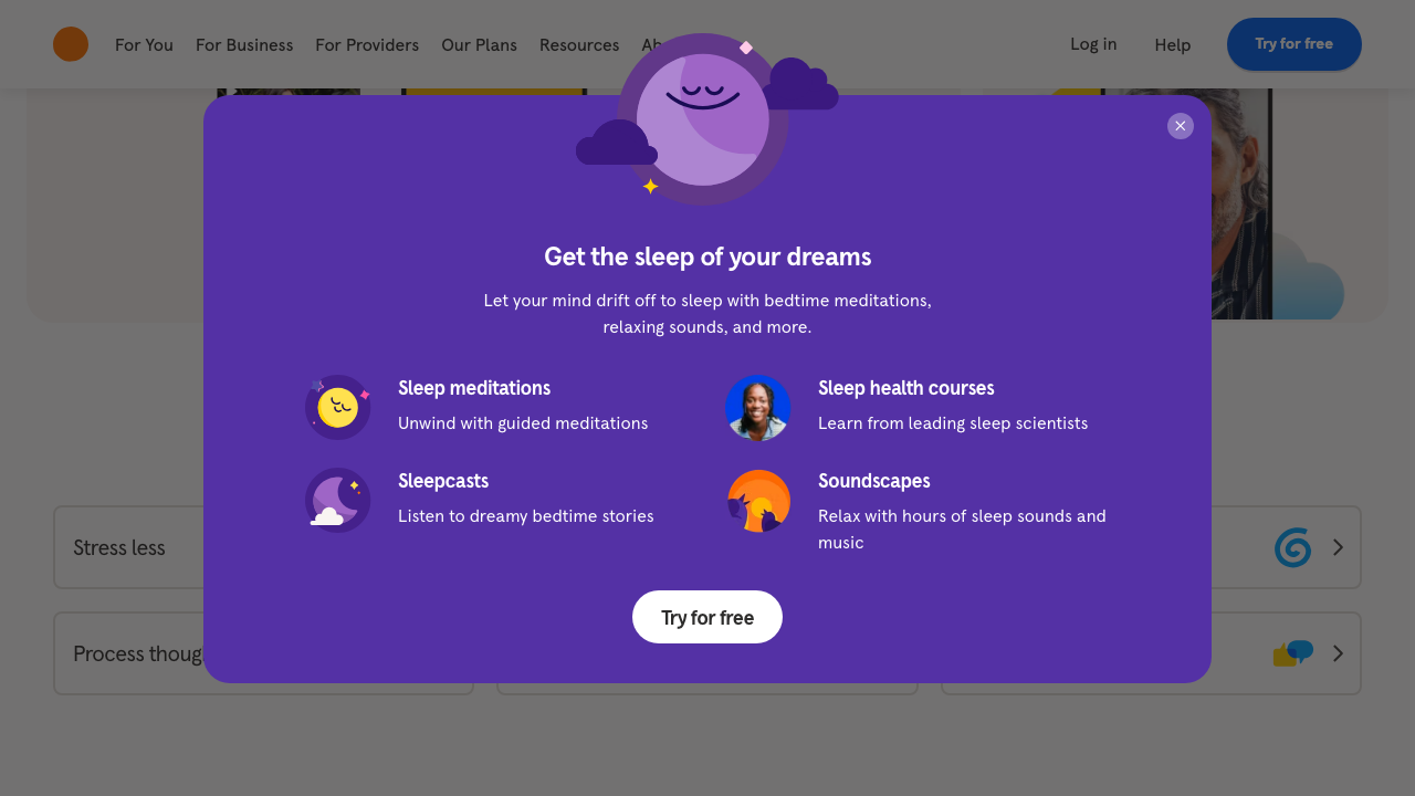 Step 5: Sleep Soundly Modal