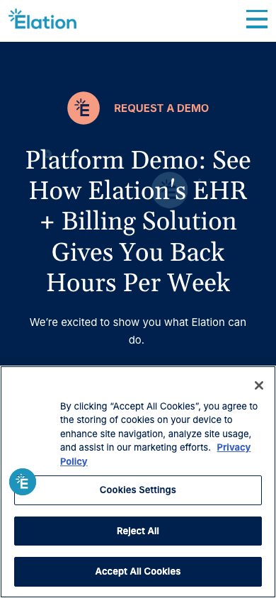 Jane App landing page