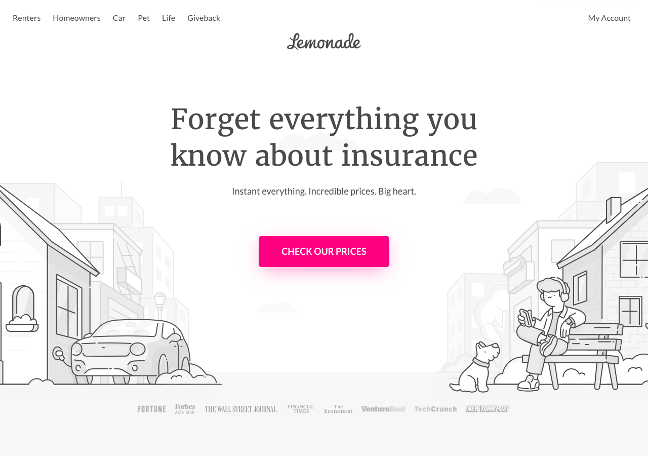 Lemonade landing page