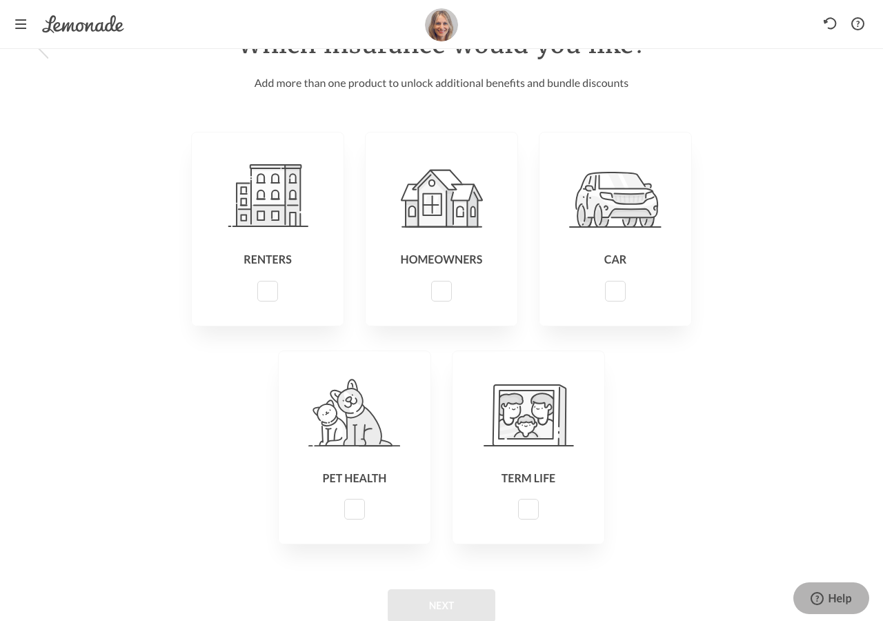 Step 3: Insurance Type