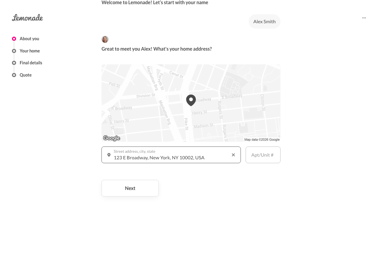 Step 5: Address Filled