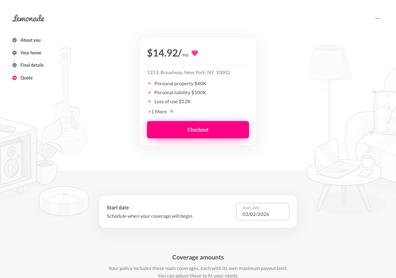 Step 15: Quote Coverage