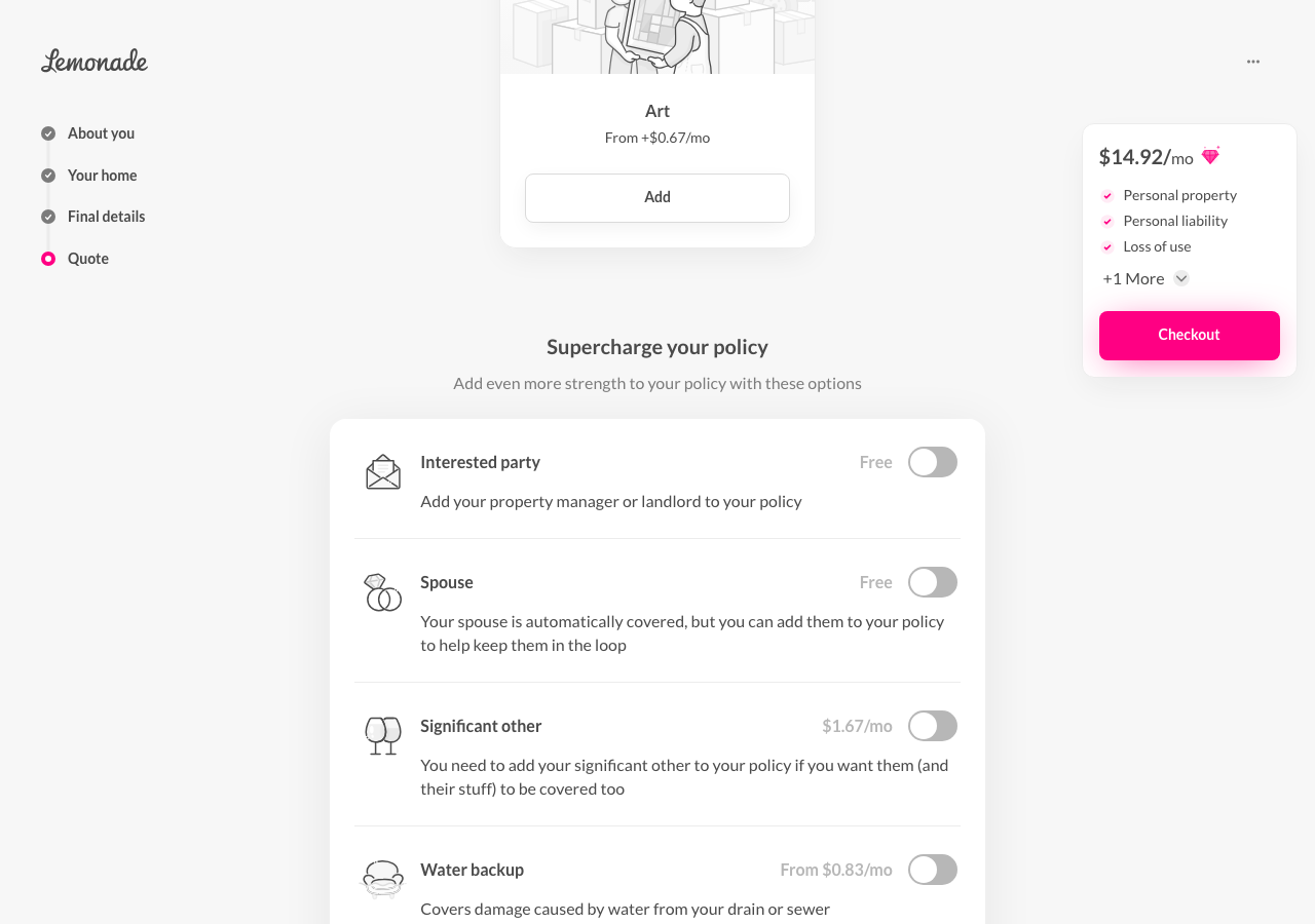Step 15: Quote Switches