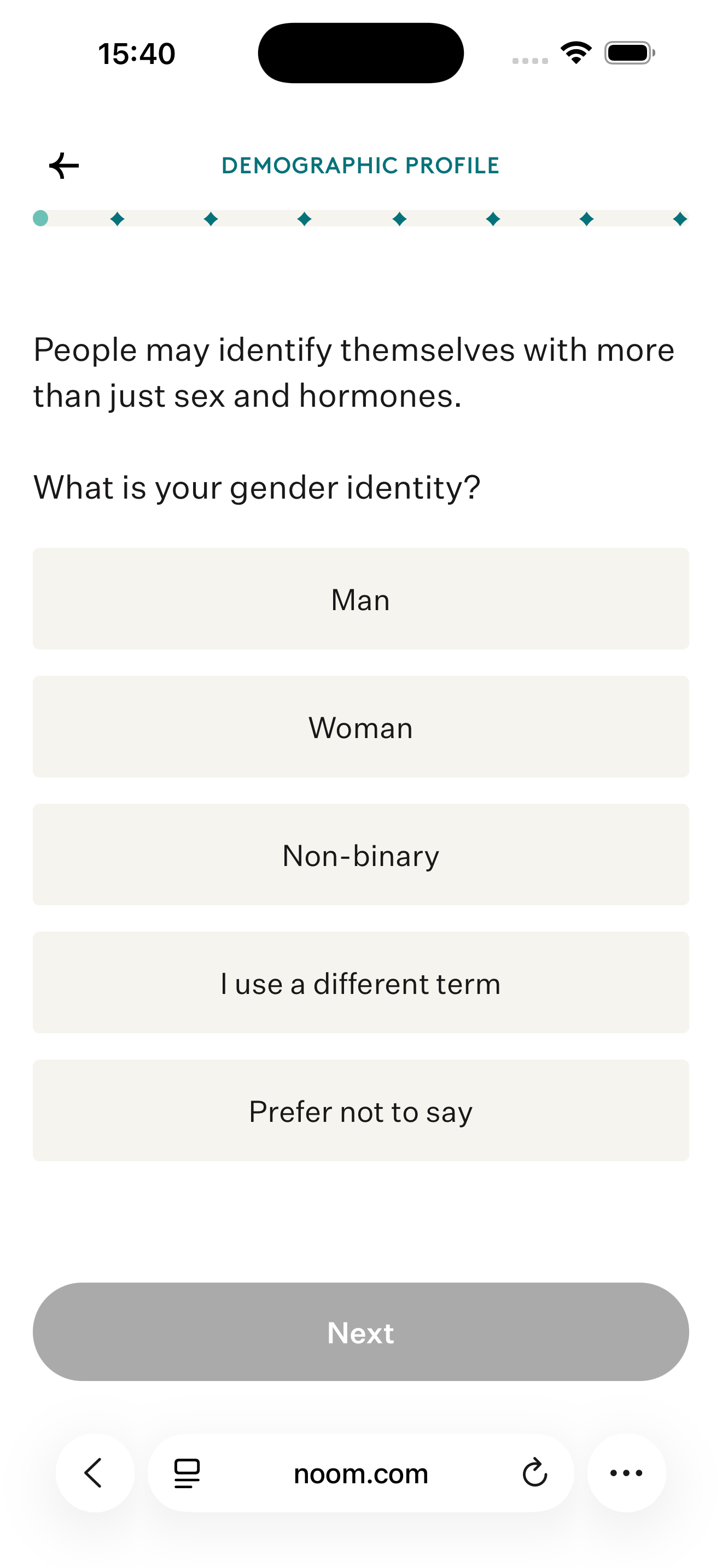 Step 4: Quiz Gender
