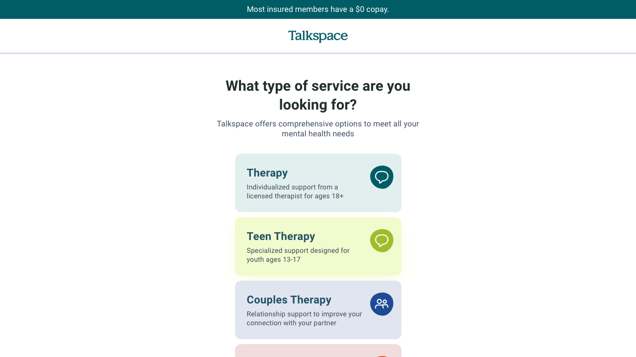 Step 3: Service Type