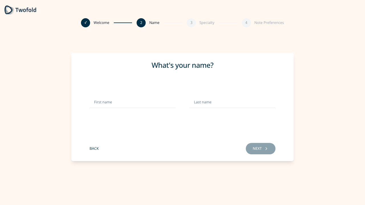Step 10: Onboarding Name