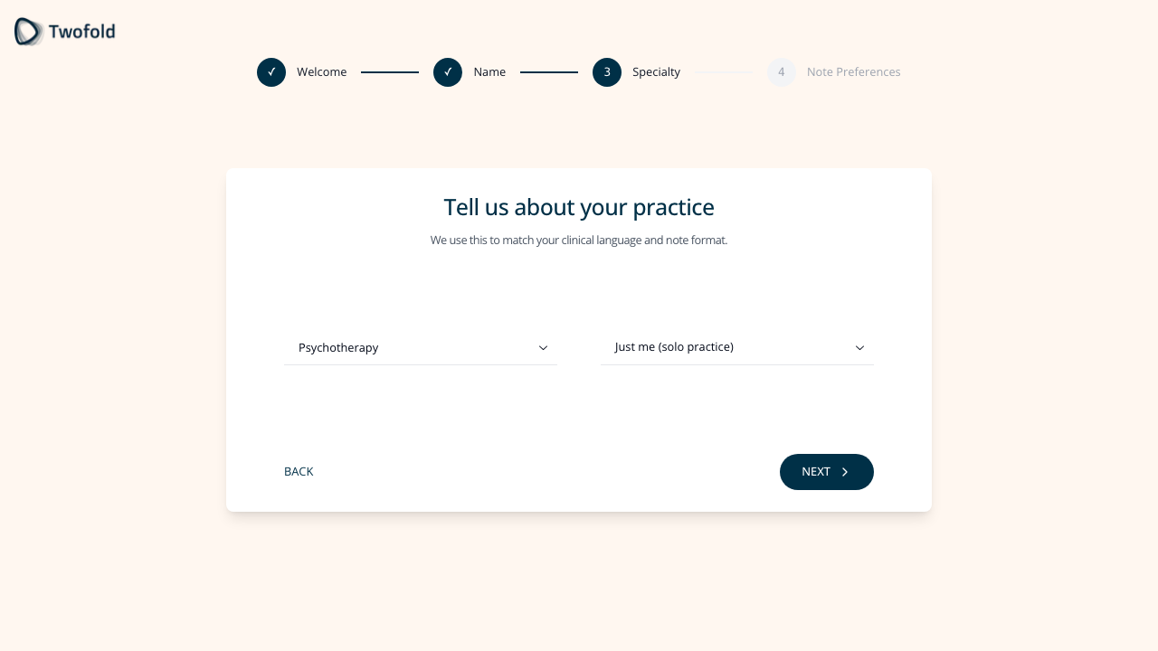 Step 12: Onboarding Specialty Filled